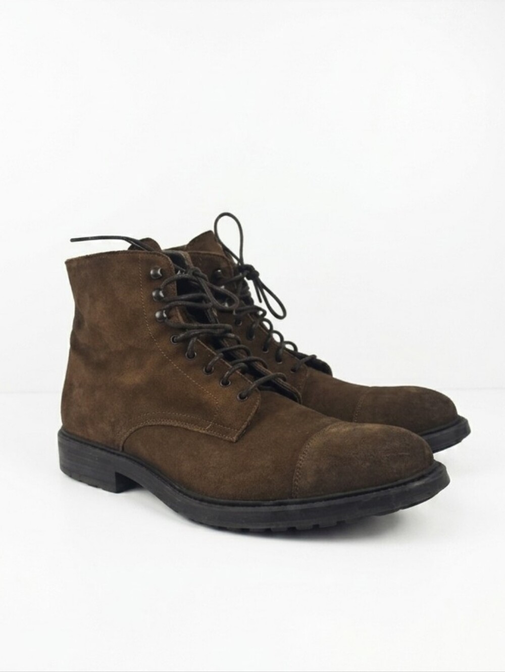 To Boot New York Burkett Brown Suede Leather Ankle Boots Size 10.5